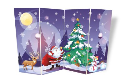 Двусторонняя ширма "Рождество-Лес"  51736 галерея 4