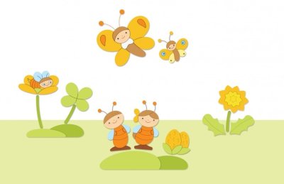 Декорация "Пчёлка в цветке" 59х117 см 48641 галерея 1