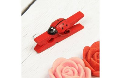 Прищепки "Божьи коровки"  на красной прищепке 2303314С галерея 1