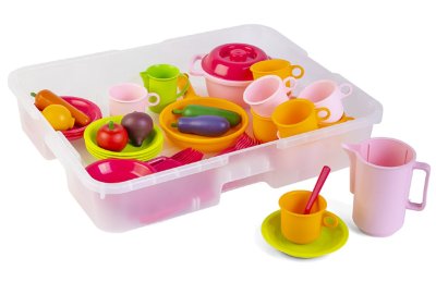 Комплект посуды с набором деревянных овощей 7112рос галерея 1