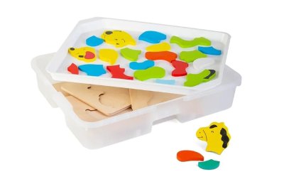 Комплект деревянных пазлов  Животные / 5 шт в системе хранения Игротека 7702рос галерея 1