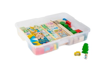 Деревянный конструктор Городская жизнь / 104 детали в системе хранения Игротека 7708рос галерея 1