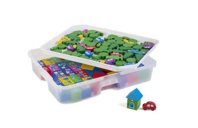 Деревянный конструктор Большой город / 123 детали в системе хранения Игротека 7709рос галерея 2