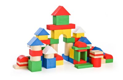 Деревянный конструктор Геометрические фигуры / 130 деталей в системе хранения Игротека 7710рос галерея 1