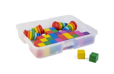 Обучающий комплект из дерева Пирамиды и кубики / в системе хранения Игротека 7711рос галерея 1