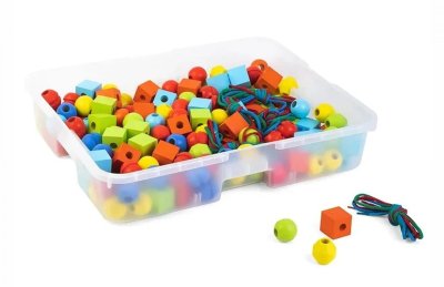 Конструктор - шнуровка Геометрия 200 деталей / в системе хранения Игротека 7705рос галерея 1