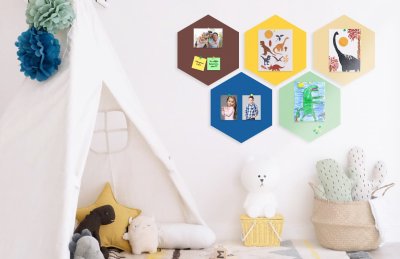 Магнитная панель"Сота" 40х40 коричневая 42562 галерея 3