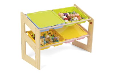 Стеллаж наклонный 680х4 контейнера с комплектом контейнеров №1 / система хранения Игротека 8343рос галерея 1