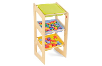 Стеллаж наклонный 1080х3 контейнера с комплектом контейнеров №1 / система хранения Игротека 8344рос галерея 1