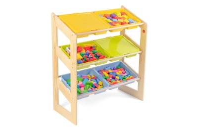 Стеллаж наклонный 1080х6 контейнеров с комплектом контейнеров №1 / система хранения Игротека 8528рос галерея 1