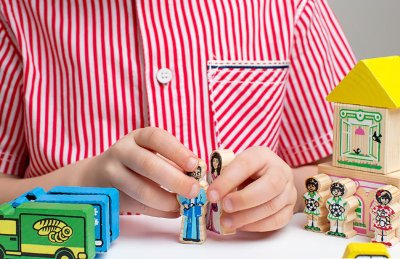 Деревянный конструктор "Городская жизнь" 146 деталей 8708Р галерея 2