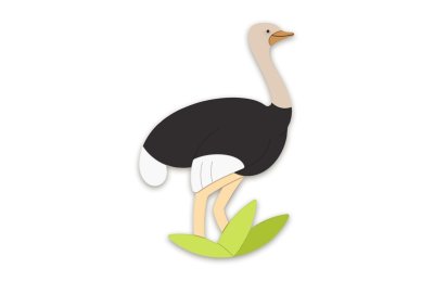 Декорация "Страус" 78х118 см 46642 галерея 3