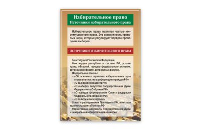 Стенд "Избирательное право"