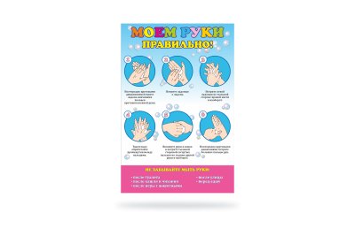 Стенд "Моем руки правильно" 