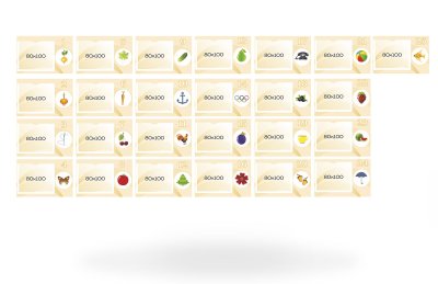 Комплект табличек для шкафчиков