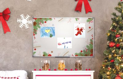 Весёлый фон для доски 90х60 см “Рождество“