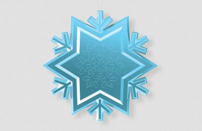 Снежинка-синий-металлик