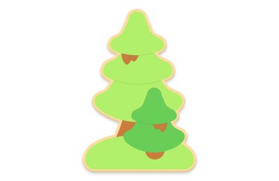 Декорация "Ели" 63х91 см