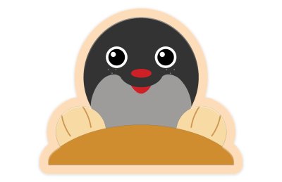 Декорация "Крот" 30х25 см