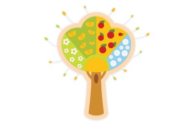 Декорация "Дерево Четыре сезона" 157х218 см