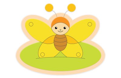 Декорация "Бабочка" 40х28 см