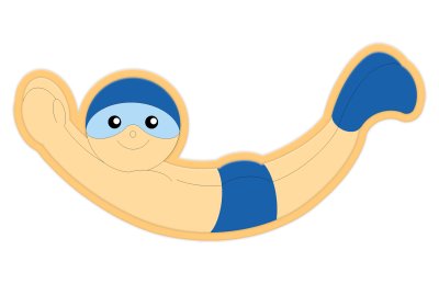 Декорация "Водолаз" 87х42 см