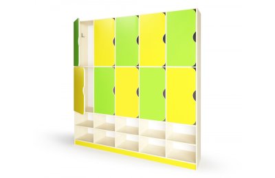 Шкаф двухярусный 10-местный с обувницей