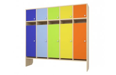 Шкаф детский для одежды с антресолью 5 секций