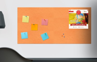 Стенд из эко-войлока 60х120 см. Оранжевый