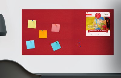 Стенд из эко-войлока 60х120 см. Красный