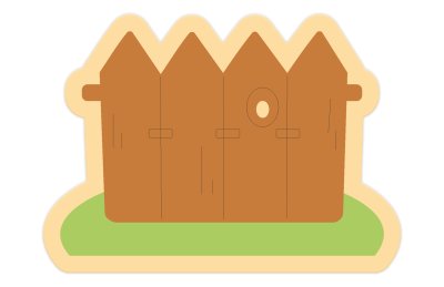  Декорация "Заборчик" 57х41 см