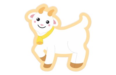 Декорация "Козочка" 53х54 см