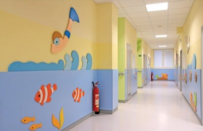 Настенная МДФ панель голубая 50х100 см