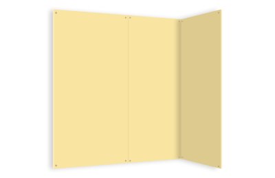 Настенная МДФ панель желтая 50х100 см