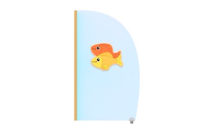 Перегородка "Рыбки" 60х104 см