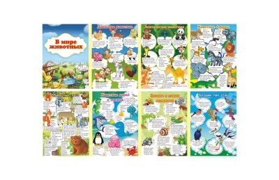 Папка-передвижка двусторонняя "В мире животных"
