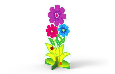 Декорация напольная "Цветок с травой"