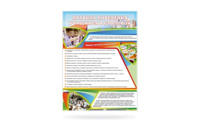 Стенд "Правила поведения учащихся в столовой"
