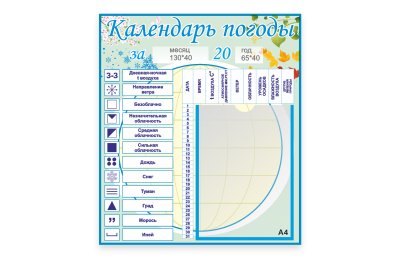 Стенд "Календарь погоды"