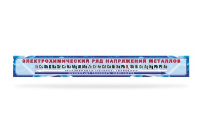 Стенд "Электрохимический ряд напряжений металлов"
