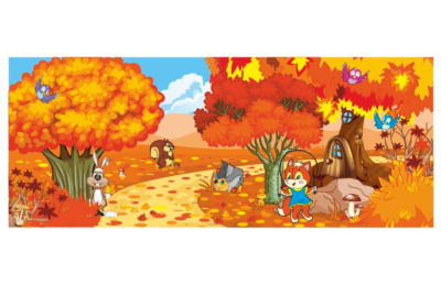 Фон для сцены из ткани "Осень"