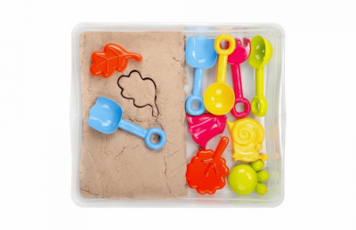 Сенсорный комплект Мультипесок 6 кг с настольной песочницей и инструментами  8101Р галерея 1