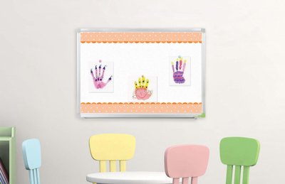 Наклейка для доски 90x60 cм “Розовые полосы“ FFB-17 галерея 2