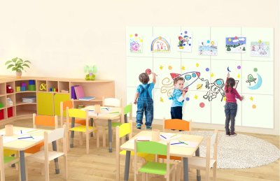 Базовая магнитно-маркерная панель "Square" 50х50 см белая 41415 галерея 4