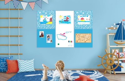 Комплект магнитно-маркерных панелей "Light Blue Design" 41969 галерея 4