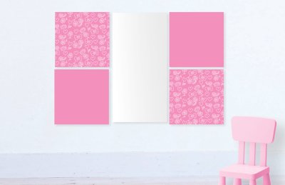 Магнитно-маркерная панель 50х50 нежно-розовая 42207 галерея 3