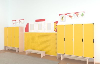 Композиция для оформления раздевалки "Ракета" 52679 галерея 1