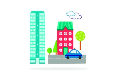 Бюджетное оформление для детского сада и школы "Город" 40914 галерея 1