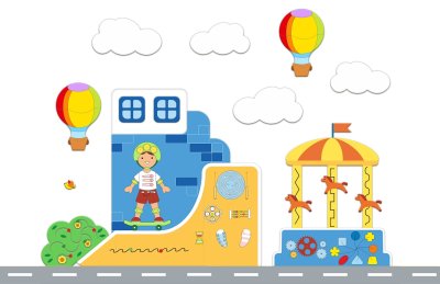 Комплект развивающих профориентационных панелей "Активный отдых" 49737 галерея 2