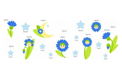 Комплект декораций для спальни "Васильки" 6 метров 50802 галерея 1